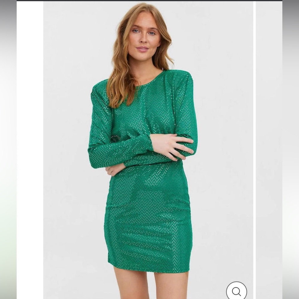 Elegant Green Sequin Dress